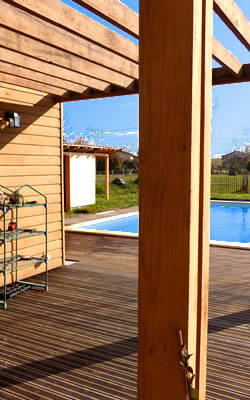 Terrasses pergolas abris piscines bois Giroussens